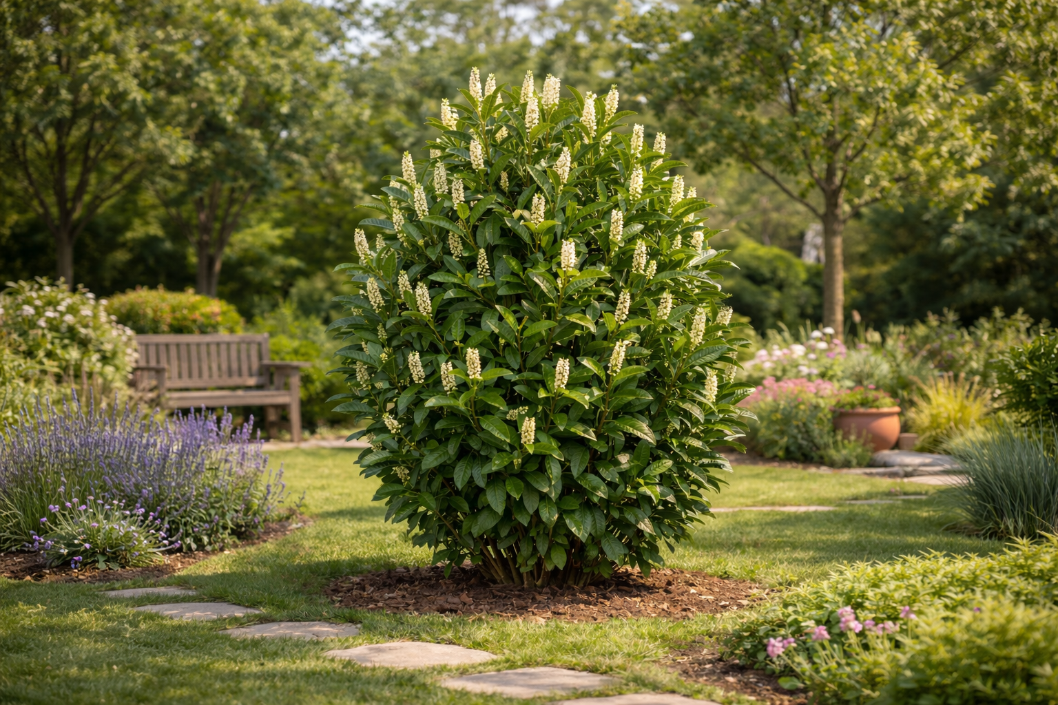 3D kert látványterv – AR bemutató - babérmeggy